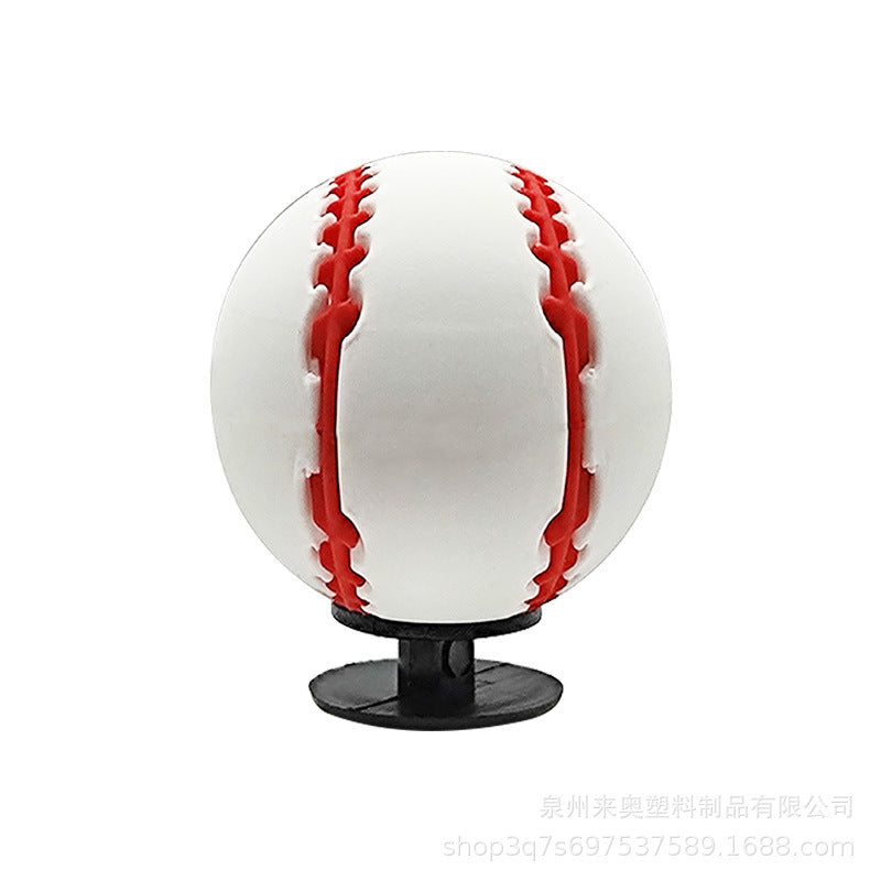 New 3D ball three-dimensional football hole shoes flower shoe buckle PVC basketball tennis football